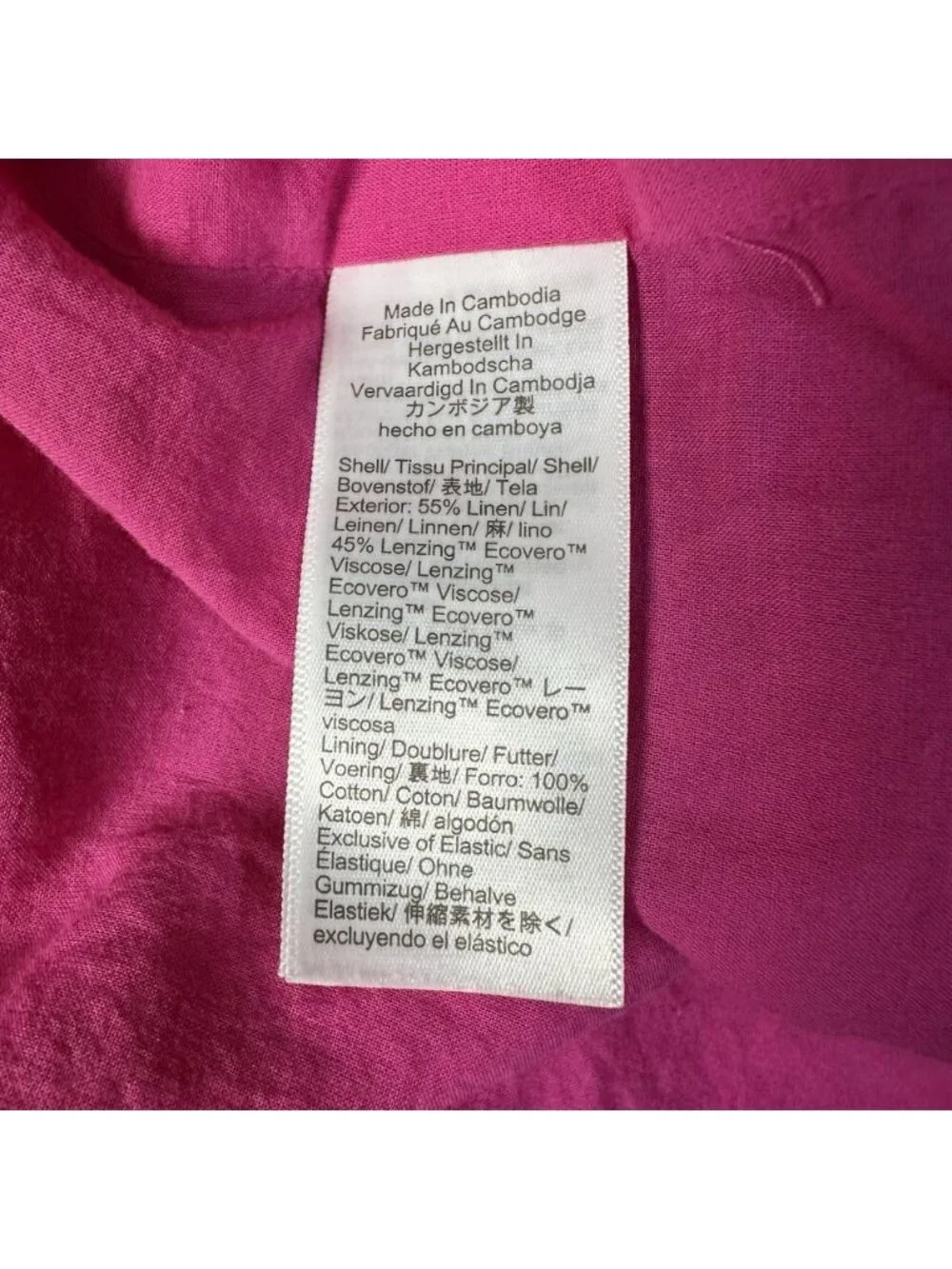 J.CREW Pink Linen Blend Slip Dress Midi Strappy V-Neck Size 10 Sheath Vacation